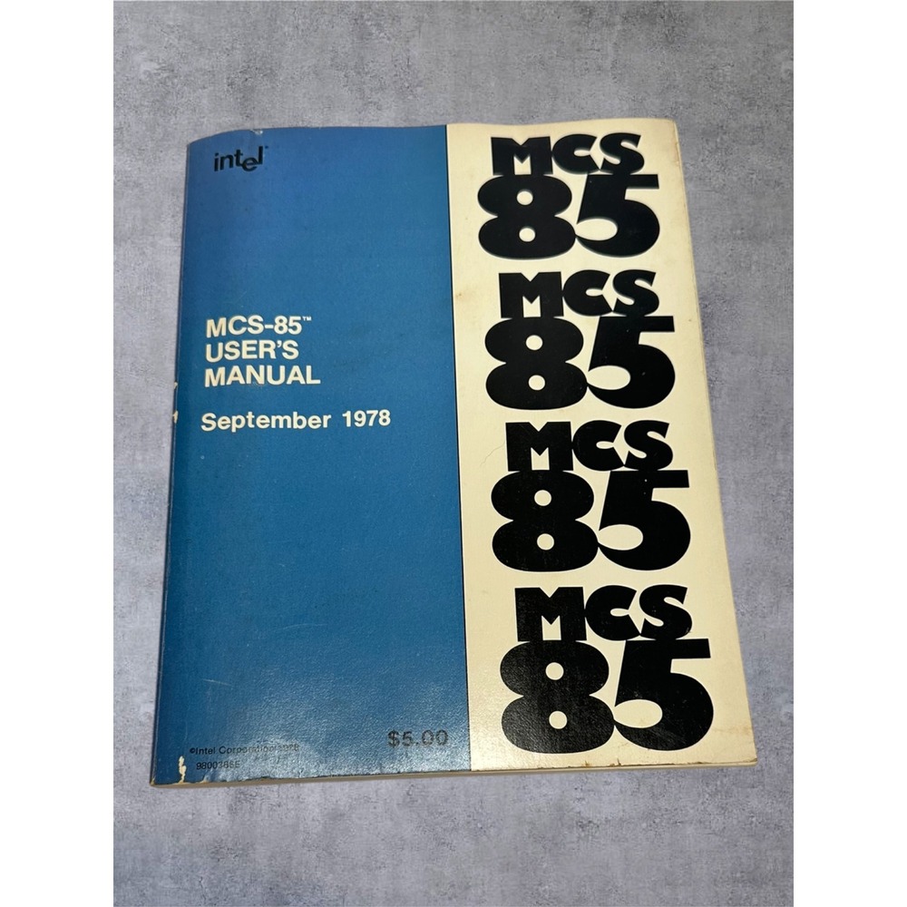 Vintage Intel MCS-85 User Manual 1978 Blue Cream Microprocessor Guide